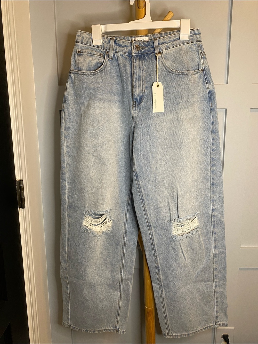 NWT By Together Light Wash Distressed Women’s Jeans - 100% Cotton